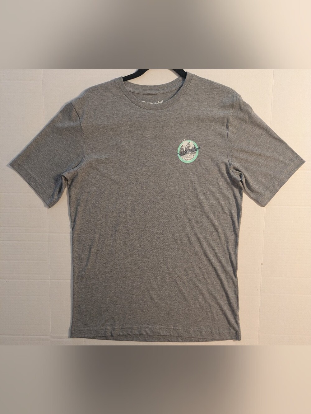 Travis Mathew Gray Short Sleeve Tee w/ Mint Palm Logo- Sm (NWOT)